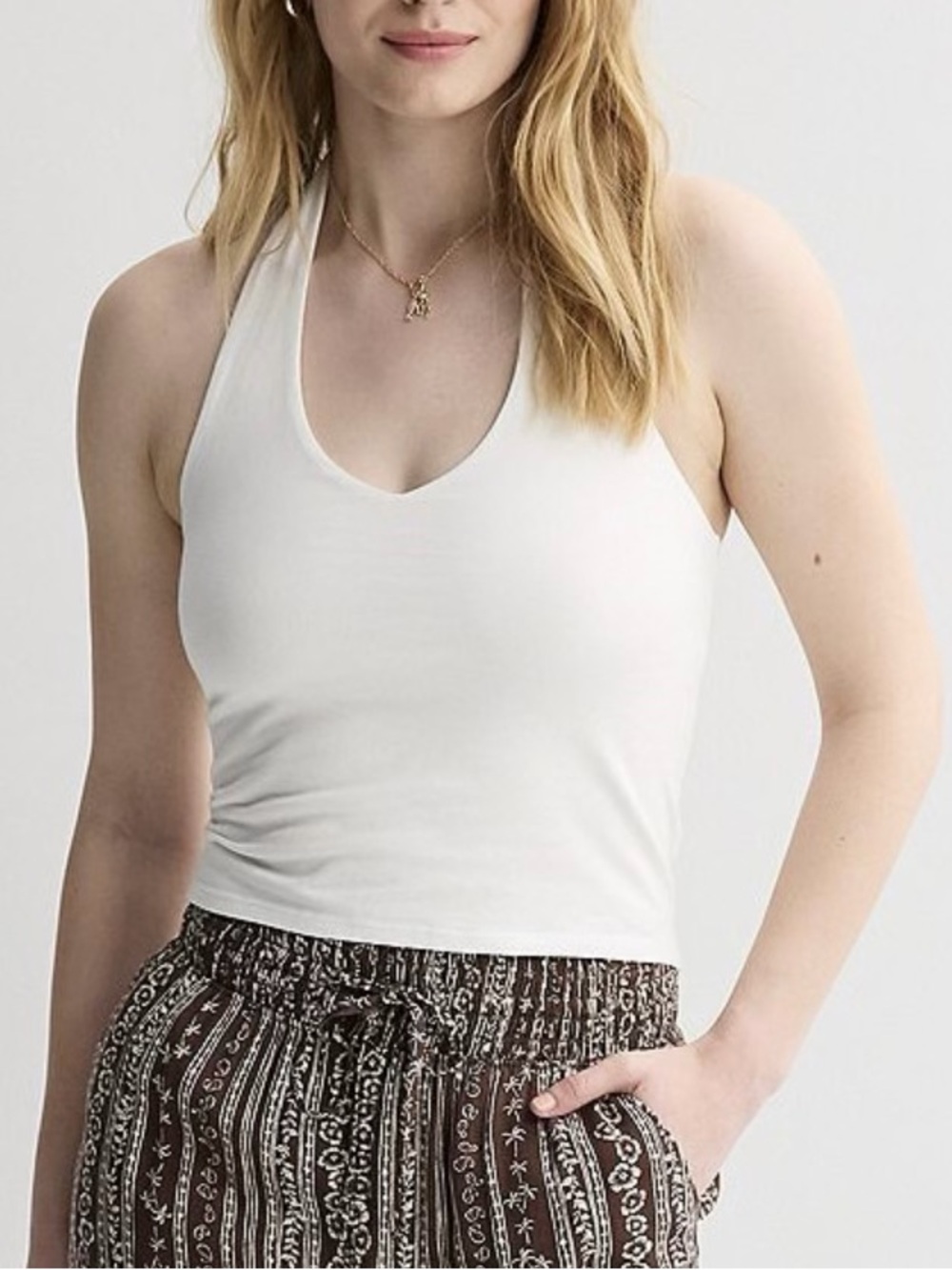 Cropped Halter Tank Top